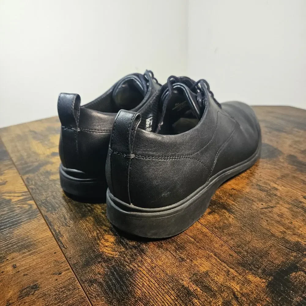 Amberjack Mens The Original Derby Oxfords Shoes Black Leather Hybrid Size 10.5